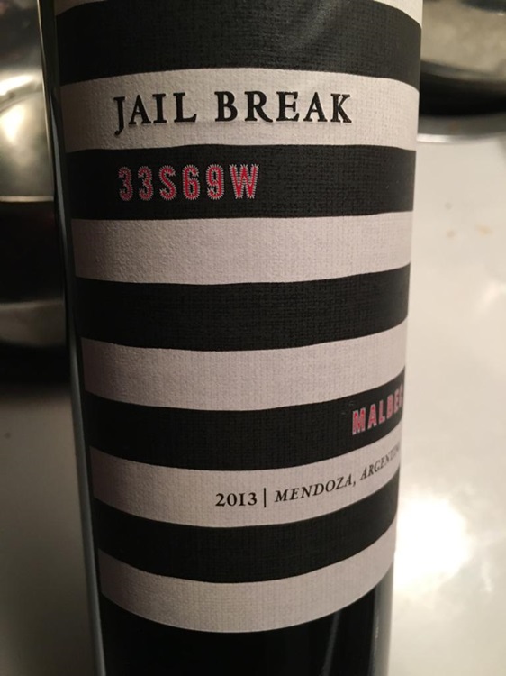 Jail Break Vineyards Jail Break 33S69W Malbec 2013 Expert Wine Review